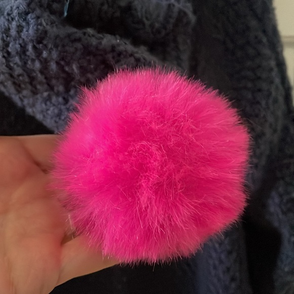 Mini Boden Girls Blue Hooded Cable Knit Sweater Cardigan Size 5-6Y - Picture 5 of 5